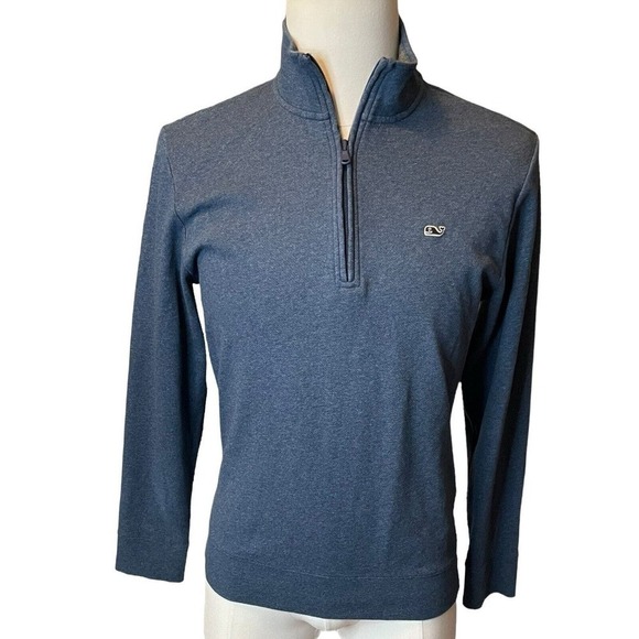 Vineyard Vines Performance Long Sleeve Pullover Blue Men's Small Cotton Blend - Picture 1 of 9